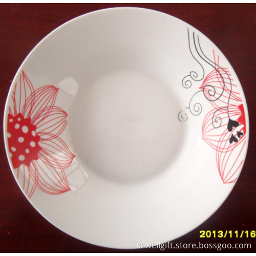 Porcelain Dinner Plate, Salad Bowl and Mugs, Soup Plate